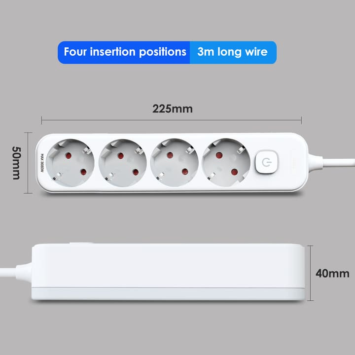et435 4 holes 3m european high power power strip china