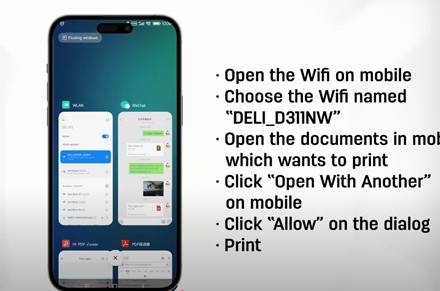 모바일 스마트 인쇄 델리 프린터 D311NW 잉크젯 프린터