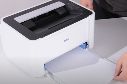 종이 피드 및 전원 켜기