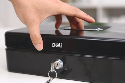 01 델리 ET509 더블 레이어 현금 상자