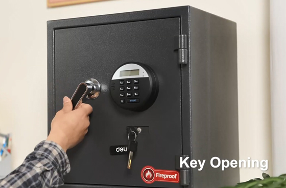 01 델리 ET580 시리즈 전자 암호 내화 상자